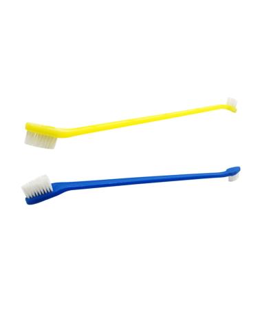 DOITOOL 2pcs Toothbrushes Pet Toothbrush Dog Teeth Cleaning Pet Grooming Dog Toothbrush Toothpaste The Dog
