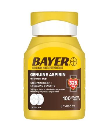 Bayer 325mg Tabs 100ct - Pain Reliever - Buy Online - Buy Online on GoSupps.com
