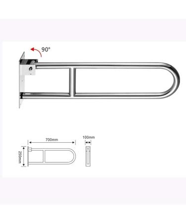Grab Rail Home Bathroom Safety Handicap Grab Bar Grab Bar Bathroom Safety Handrail Accessible Stainless Steel Support Handle - Buy Online on GoSupps.com