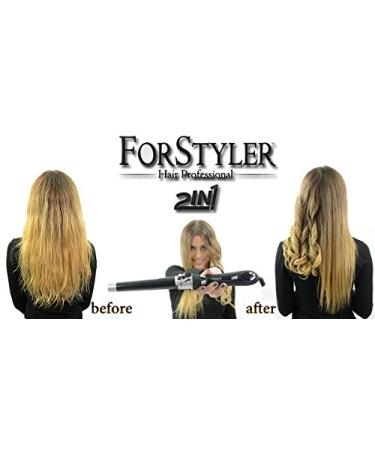 2-in-1 Ceramic Convertible Hair Styling System - Rotating Curling Iron for Perfect Waves & Curls - Buy Online on GoSupps.com
