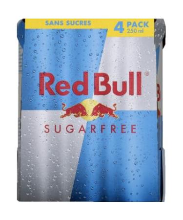 Red Bull Energy drink based on Taurine and caffeine, without sugars - 4 cans of 25cl