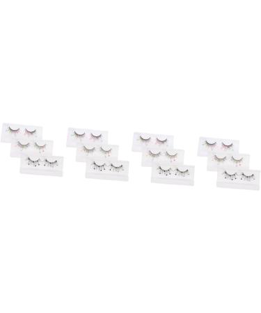 FOMIYES 12 Pairs Sequin False Eyelashes Fake Lashes Flower False Eyelashes False Lashes Fake Eyelashes Pride Makeup Cosplay Lashes Color Lashes Lashes with Color Sequins Lashes Lashs Heart - Buy Online on GoSupps.com