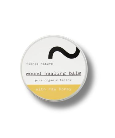 Fierce Nature Organic Skin Healing Balm Tallow Beeswax Olive Oil & Ossa Raw Honey Infused with Natural Herbs Gentle Effective Relief for Minor Wounds
