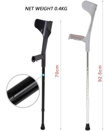 Forearm Crutch Elbow Crutches Ultralight Aluminum Assistant Height Adjustable Cm with Comfortable Grip Silver2Pcs Innovate - Buy Online on GoSupps.com