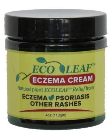 Ecoleaf Natural Eczema & Psoriasis Cream | Made in The USA with Organic Plant Extracts & Oils | Symptomatic Relief from Itching Burning Irritations & Rashes | Moisturize & Repair Dry Skin