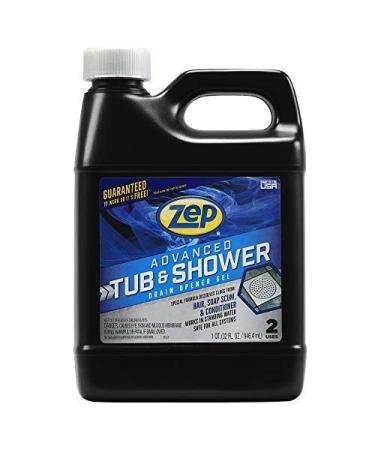 Zep Advanced Tub and Shower Drain Opener Gel - 32 Ounce - U49210 - Formulated For Hair, Soap and Conditioner