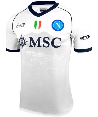 SSC Napoli Men's Away Jersey T-Shirt XXL White | Official Merchandise | International Shipping - Buy Online on GoSupps.com
