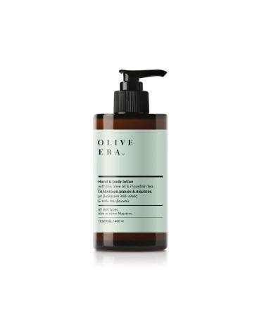 Lotion pour les mains et le corps huile d'olive bio et th de montagne 400 ml pour tous les types de peau