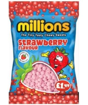 Millions Strawberry Bag 6 x 110g Delicious Special For Easter Tasty And Twisty Treat Gift Hamper Christmas Birthday Easter Gift Sold By Kidzbuzz