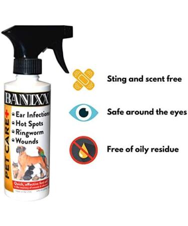 Banixx Pet Care 8oz - Fungal & Bacterial Infection Treatment for Pets - Buy Online on GoSupps.com