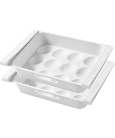 UKCOCO 4 pcs Multi-purpose Household Egg Storage White Case Drawer Type Container Home Refrigerator Fridge Whitex2pcs 26x18cmx2pcs - Buy Online on GoSupps.com