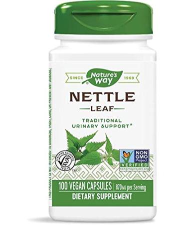 Nature's Way Nettle Leaf 435 mg, TRU-ID Certified, Non-GMO Project, Vegetarian, 100 Count, Pack of 2