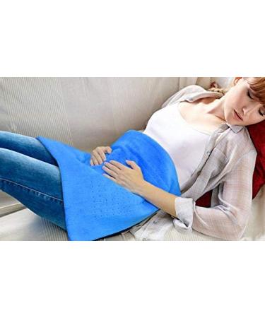 GOQOTOMO Weighted Heating Pad for Fast Pain Relief - Moist/Dry Heat Therapy for Back, Waist, Abdomen, Shoulder, Neck and Cramps - Auto-Off Hot Heated Pad (Blue, 19*24) - Buy Online on GoSupps.com