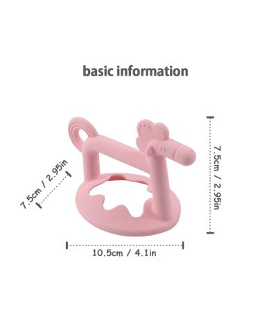 Pink Pony Teether: Wearable Shape Infant Teething Toy for Babies 0-18 Months | BPA Free - Buy Online on GoSupps.com