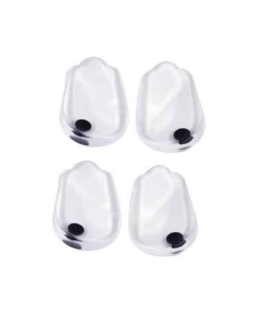 FOMIYES 2 Pairs Heel Pad Heel Correction Insole Shoe Pads Foot Support Pad Shoe Cushions Flat Foot Mat Flat Foot Pad Half Heel Insoles Foot Insoles Transparent Color L