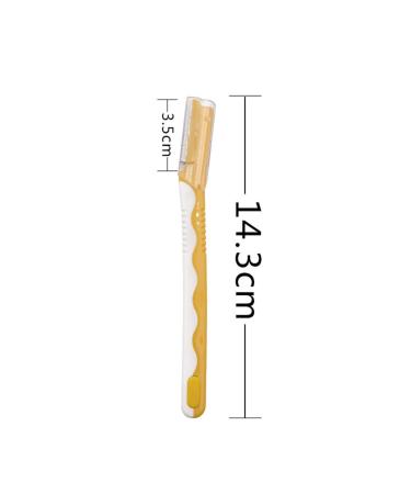 Lurrose 6pcs Eyebrow Trimmer Set - Portable Stainless Steel Razors with Protective Caps for Women & Girls - International Shipping Available - Buy Online on GoSupps.com