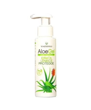 AloeGel - Pure Aloe Vera Gel + Aloe Arborescens Gel | Soothing Moisturizing and Protective Gel from Italian Aloe Plants | Unpasteurized Pure Aloe Gel | 250 ml