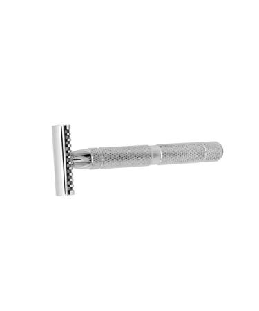 Minkissy razor made of steel razor for home use Razor For men safety razor men's razor silve safe razor double razor solid wood bracket man silver medium medium