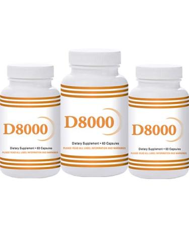 Natural Living High Potency Vitamin D3 8000 IU 60 Capsules 3 Pack