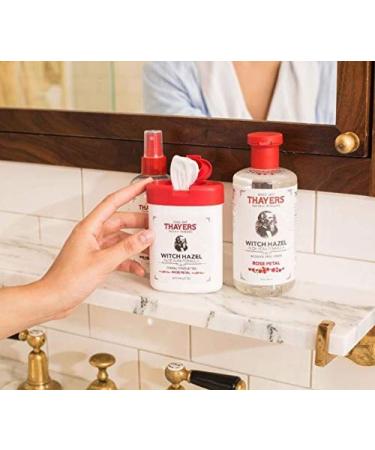 THAYERS Alcohol-Free Witch Hazel Toning Towelettes with Aloe Vera & Rose Petal - 25 Count - Buy Online on GoSupps.com