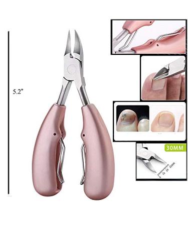 JISTL Ingrown Nail Clippers - Surgical Grade Stainless Steel with Sharp Blades and Soft Ergonomic Handles - Rose Gold - Buy Online on GoSupps.com