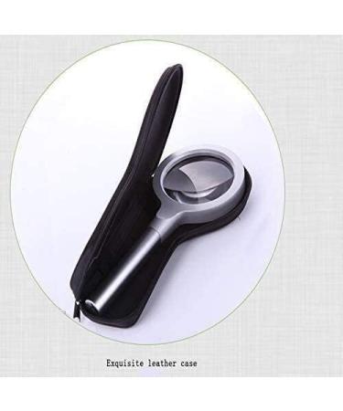 Handheld Mini Magnifying Glass 20X LED Lamp with A Handheld Circular Elderly People with Low Vision to Read Macular Degeneration Magnifier - Buy Online on GoSupps.com