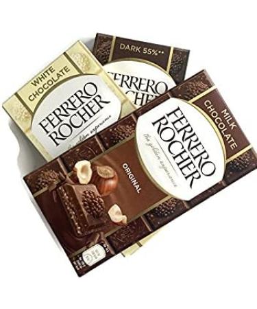 Ferrero Rocher Bar Milk Chocolate Hazelnut Variety Dark Chocolate 55% $ Hazelnut Milk Chocolate Hazelnut Original - Buy Online on GoSupps.com
