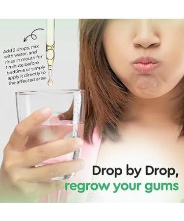 (Must - Have) 1/2/3Pcs Gum Repair Drops Gum Relief Drops Gum Regrowth Drops Receding Gum Repair Rejuvenate Your Gums with Ease (3PC) - Buy Online on GoSupps.com