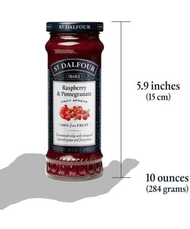 St Dalfour Delicious Fruit Raspberry & Pomegranate Jam (6 Bottles) - Buy Online on GoSupps.com