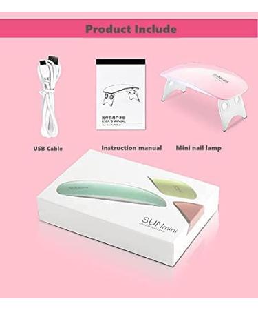 Mini USB Portable Nail Lamp for Gel Polish Drying | 2 Modes (60s/120s) Professional Manicure Tool in Pink - Buy Online on GoSupps.com