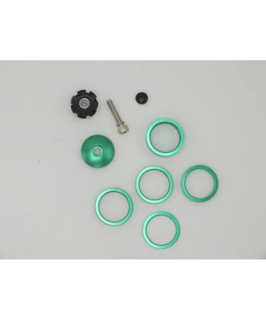 Motobecane Anodized 1 1/8 Headset Spacer Kit - Green Top Cap & Star Nut Bolt - Buy Online on GoSupps.com