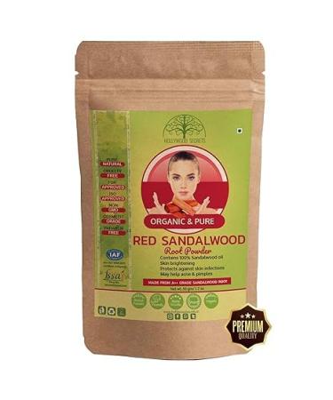 Premium Organic Red Sandalwood Powder With 100% Sandalwood Oil 50 GM