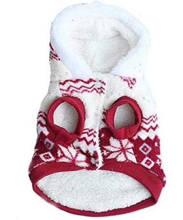 SAMGU Christmas Dog Sweater Hoodie - Warm Red Dog Clothes for Small to Medium Dogs | Stylish Holiday Pet Apparel - Buy Online on GoSupps.com