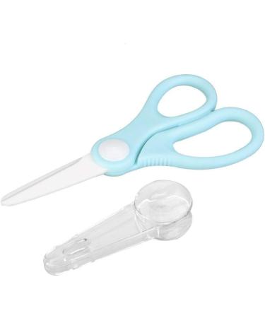 Fdit Portable Ceramic Baby Food Scissors Shears with Cover (Blue) - Buy Online on GoSupps.com