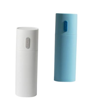Minkissy 2 pieces of toothbrush travel toothpaste holder toothbrushes storage box toothpaste travel holder travel toothpaste cup toothpaste etui toothbrushes outer holder
