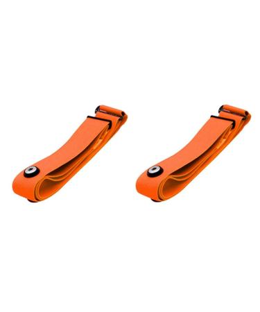 FITTG 2 elastic bands for chest strap with heartbeat for Geonaute H7 (Orange)