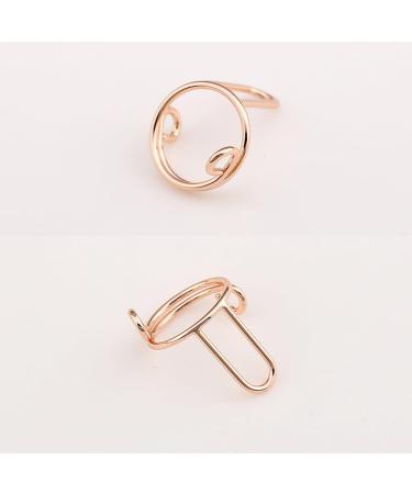 10 Pcs Metal Open Nail Rings Elegant Fingertip Statement Jewelry Metal Nail Art Rings Copper Material Women Girl Nail Rings gold - Buy Online on GoSupps.com