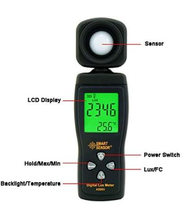 Lux Light Meter for Photography and Plant Growth - Pocket Digital Photometer for LED Lighting Intensity Measurement - Buy Online on GoSupps.com