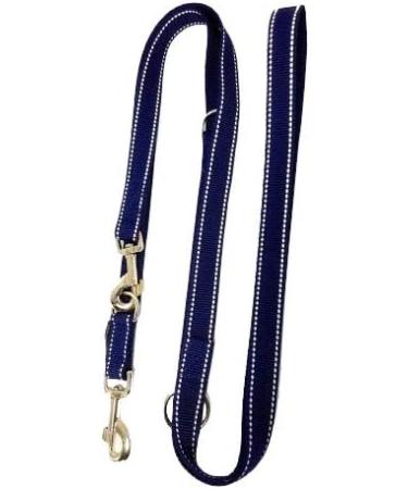 Buy Adjustable Dog Linen Leash - Reflective Large Dogs - Made in Germany - Navy Blue 20mm 2.40m | International Shipping - Buy Online on GoSupps.com