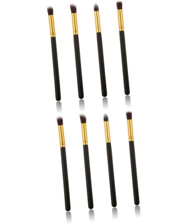 DOITOOL 8 Pcs Eyeshadow Synthetic Eye Make- up Brush Kit Eye Make-up Brush Kit Makeup Brush Small Hairbrush mediumx2pcs Black+goldx2pcs - Buy Online on GoSupps.com