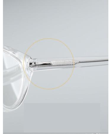 Fuqinqingoz Cat Eye Anti-Blue Light Reading Glasses - Stylish +100 Champagne Tiredness Alleviation - Buy Online on GoSupps.com
