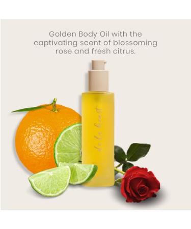 de la heart Golden Body Oil 3.4 fl oz | Nourishing Lightweight Body Moisturizer for Radiant Silky Skin | Fast-Absorbing Natural Oil Blend with Subtle Glow | Hydration & Softness for All Skin Types - Buy Online on GoSupps.com