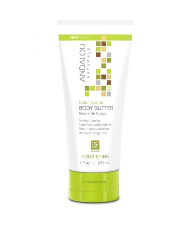 Andalou Naturals Kukui Cocoa Body Butter  8 Ounce - 1 Each.