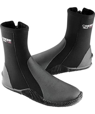 Cressi Tall Neoprene Boots for Snorkeling, Scuba Diving, Canyoning, available in Neoprene 7 mm - Isla: designed in Italy Black/Black 7 | US Man 7 | US Lady 8