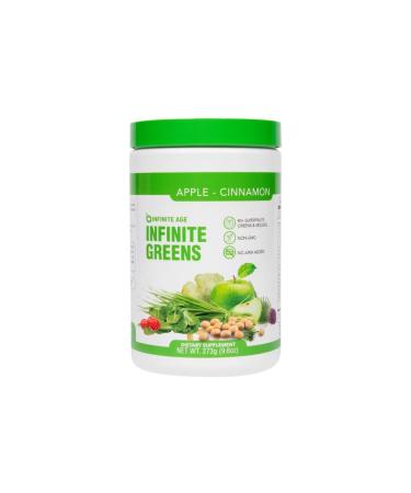 INFINITE AGE Infinite Greens - Gut Health Superfood Drink - Aids Digestion & Eases Bloating Prebiotics Probiotics Enzymes & Essential Vitamins Supplement - Apple Cinnamon Flavor