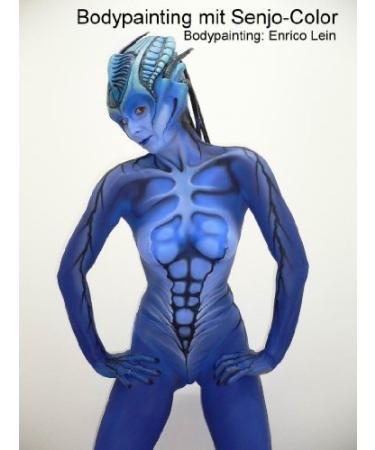 Senjo Color Basic Body Painting - Marine Blue 250ml | Water-Soluble Face & Body Color for Festivals | Premium Cosmetic Body Color - Buy Online on GoSupps.com