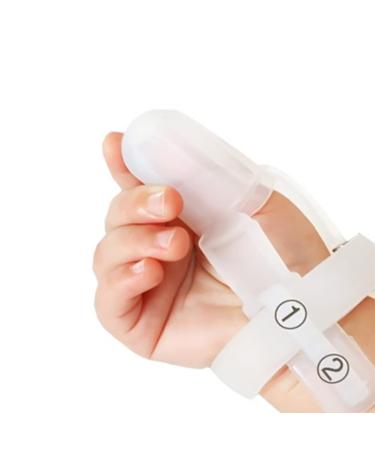Thumb Sucking Prevention for Toddlers Silicone Adjustable Thumb Sucking Finger Protector Teething Ring for Babies 1-5 Years