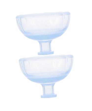 Gleavi 2 pipes Silicone Mom Palm Cup Sputa mug made of silicone tapping tool Patting tool for sputum removal mucus PAT sputum spitting cup gently Massage cups The back 8x8cmx2Pcs bluex2stk
