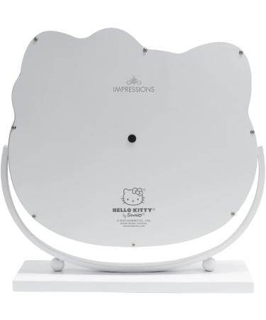 Hello Kitty Kawaii Desk Mirror with Lights | Touch Sensor Dimmer | Multi-Color LED Strip Light | Adjustable Tilt | Metal Base - Buy Online on GoSupps.com