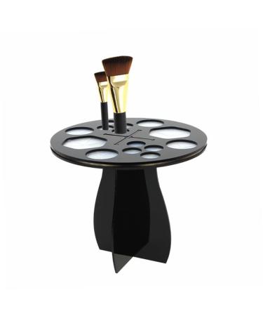 14-Hole Makeup Brush Holder Tree - Acrylic Base Organizer Stand for Air Drying - Black Makeup Brush Storage - Buy Online on GoSupps.com
